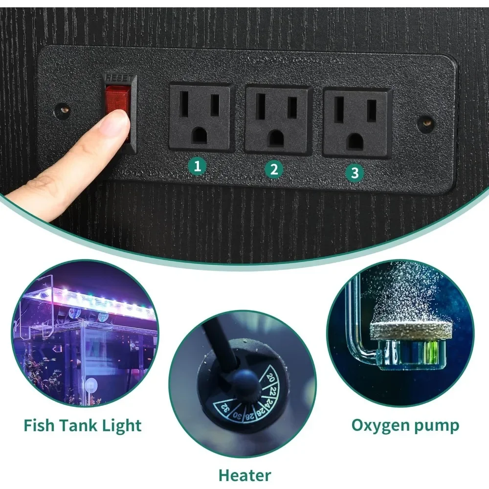 Aquarium Stand with Storage and Power Outlets 4 Aquarium Stand with Storage and Power Outlets 4