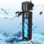 Aquarium Filter for 40-150 Gallon Tank U-V Fish Tank Green Clean Machine Submersible Powerful Pump Canister Filter 400GPH 1