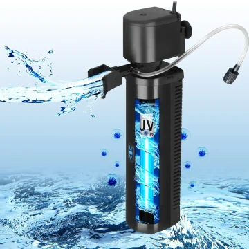 Aquarium Filter for 40-150 Gallon Tank U-V Fish Tank Green Clean Machine Submersible Powerful Pump Canister Filter 400GPH 1