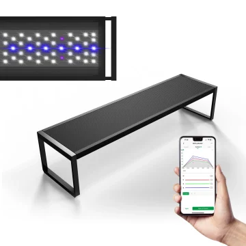 Brite Series Auto Aquarium LED Light with App-Controlled RGB+W LEDs, Custom Sunrise/Sunset Colors in Manual/Auto/Custom Modes 1