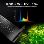 Brite Series Auto Aquarium LED Light with App-Controlled RGB+W LEDs, Custom Sunrise/Sunset Colors in Manual/Auto/Custom Modes 2