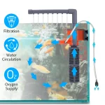 3W 5W Fish Tank Mini Add Oxygen Pump Mini Filter Water Flow Internal Fish Turtle Tank Circulation Fish Tank Submersible Aquarium 6