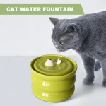 Ceramic Cat Water Fountain 800ml Auto Drink 5
