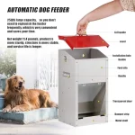 Large Dog Gravity Feeder 25lbs Wall Mount 5