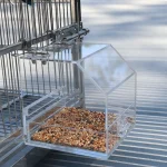 No Mess Acrylic Parrot Feeder for Small Birds 5