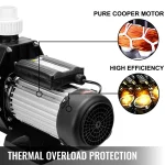 Powerful 2.5HP Pool Circulation Pump with Basket 4