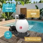 High-Flow 14-16in Pool Filter Pump System 3