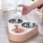 3-in-1 Pet Bowl Feeder With Water Fountain 4