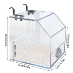 No Mess Acrylic Parrot Feeder for Small Birds 6