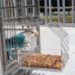 No Mess Acrylic Parrot Feeder for Small Birds 3