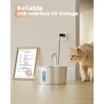 Stainless Steel Cat Water Fountain 74oz 6