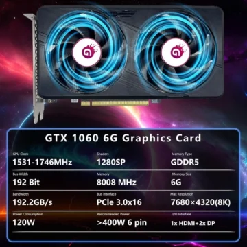GTX 1060 6GB GDDR5 192bit VR Ready Graphics Card 2