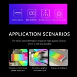 COOLMOON RGB Light Strip Bar PC Extension Kit 5