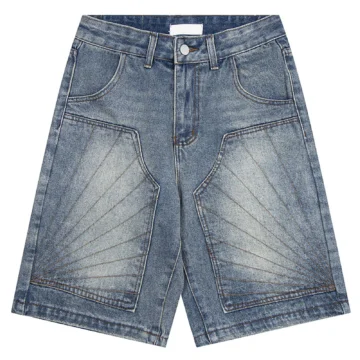 Vintage Washed Y2k Baggy Denim Jorts 1