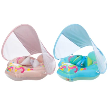 Baby Inflatable Swimming Ring with Sunshade 2 | PricZone