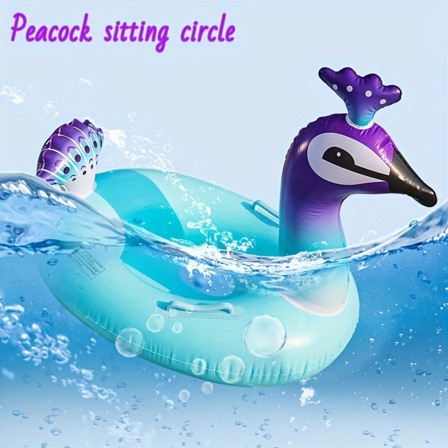 Peacock Baby Inflatable Swim Ring Seat 4 Peacock Baby Inflatable Swim Ring Seat 4