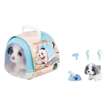 Small White Puppy Grooming and Feeding Toy Set 1
