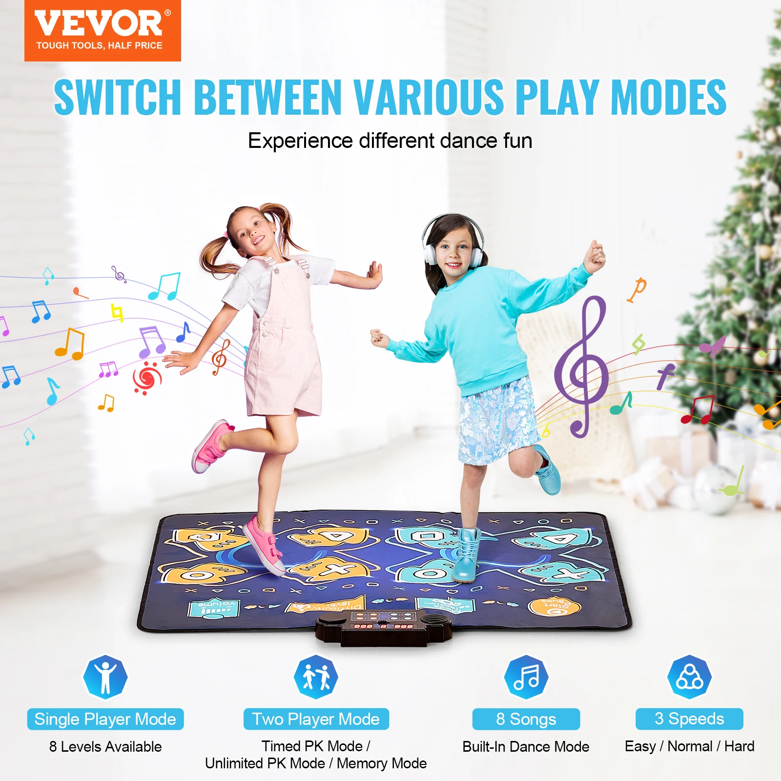 VEVOR Kids 8-Button Dance Mat Game Pad 2 VEVOR Kids 8-Button Dance Mat Game Pad 2