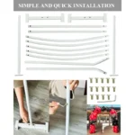 7.8Ft White Metal Balloon Arch Kit Stand 3