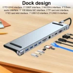 11-in-1 USB-C Dock for Triple Display Setup 5