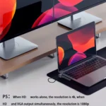 12 in 1 Type-C Adapter HUB USB 3.1 to Dual HDMI-compatible 4K Docking Station 4