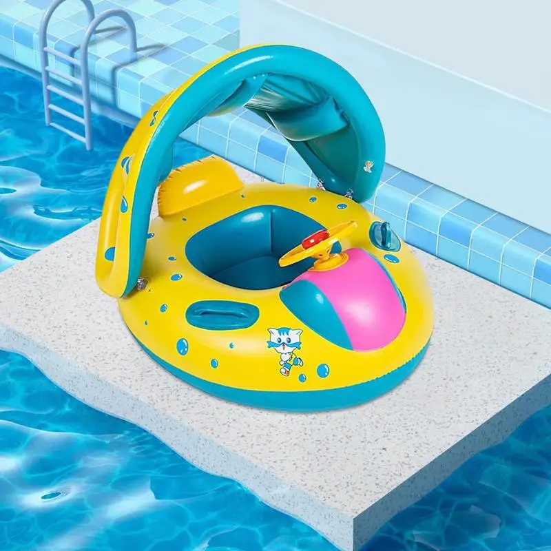 Baby Swim Float with Canopy and Steering Wheel 3 Baby Swim Float with Canopy and Steering Wheel 3