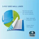 Blue Round Metal Frame Swimming Pool 4