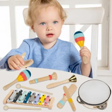 Wooden Percussion Music Set for Toddlers 2