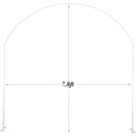 7.8Ft White Metal Balloon Arch Kit Stand 1
