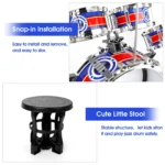Mini Jazz Drum Set with Stool for Kids 2