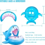 Infant Baby Pool Float with Canopy and Seat 2