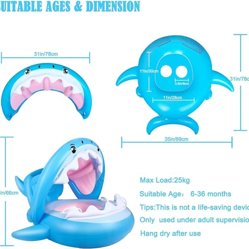 Infant Baby Pool Float with Canopy and Seat 2 Infant Baby Pool Float with Canopy and Seat 2