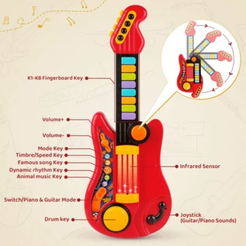 2 in 1 Electric Toy Guitar and Piano for Kids 2