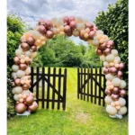 7.8Ft White Metal Balloon Arch Kit Stand 6