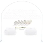 7.8Ft White Metal Balloon Arch Kit Stand 2