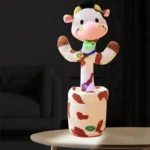 Electric Dancing Talking Stuffed Animals Doll Funny Rabbit Cow Donkey Interactive Plush Toys Party Activities for Kids Adults 6