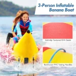 3-Person Inflatable Banana Boat with Air Pump 6