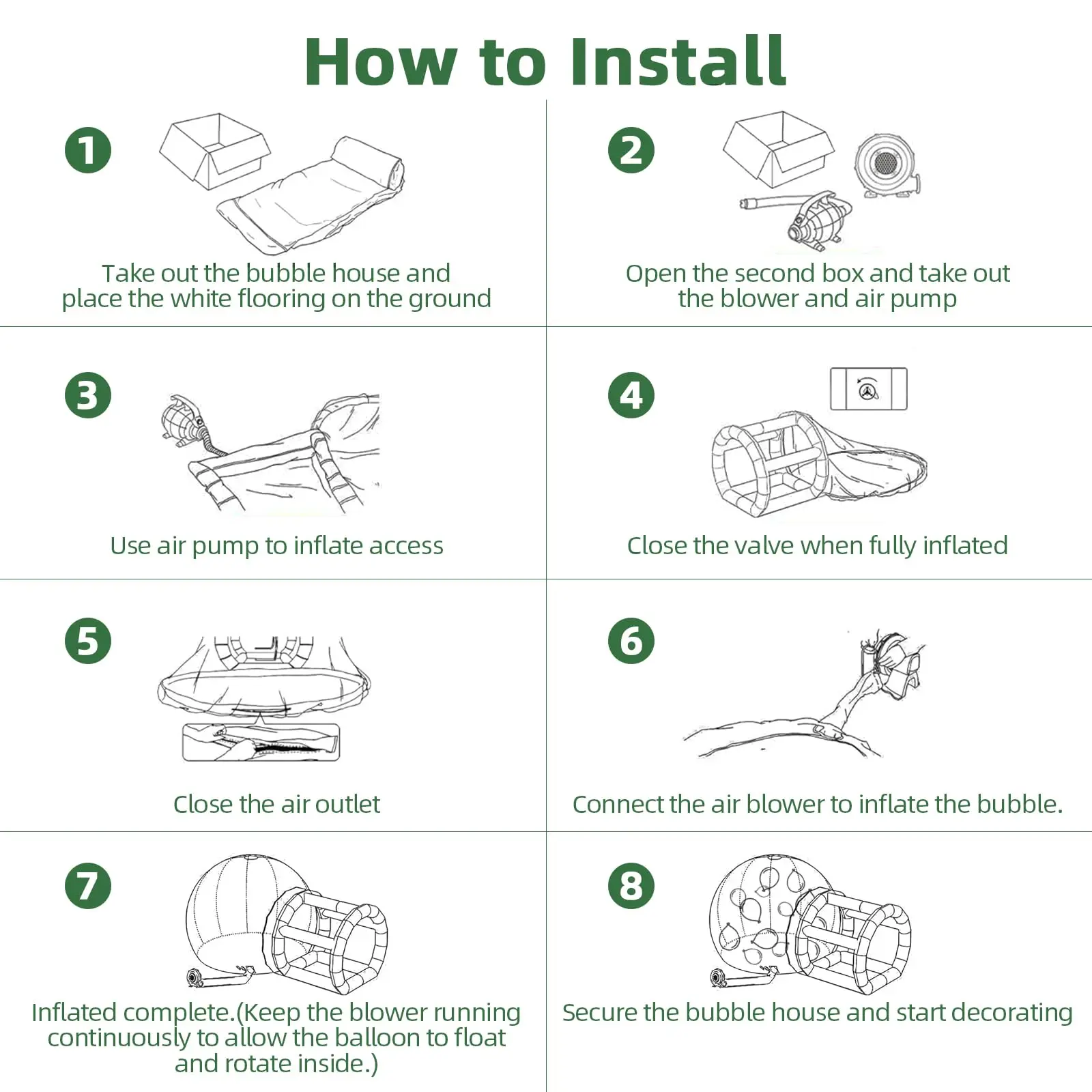 82 ft Inflatable Bubble Tent Dome for Kids 6 8.2 ft Inflatable Bubble Tent Dome for Kids 6