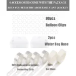 7.8Ft White Metal Balloon Arch Kit Stand 4