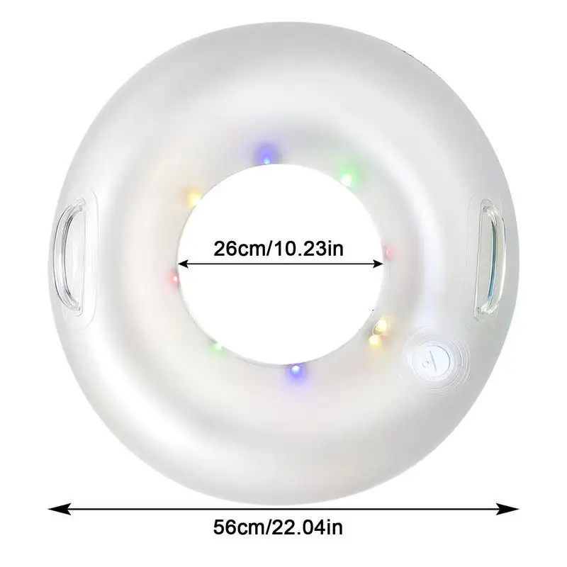 Glitter LED Swim Rings for Kids - Inflatable 6 Glitter LED Swim Rings for Kids - Inflatable 6