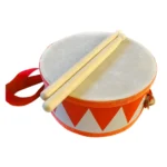 6-Inch Kids Wooden Drum Set with Strap & Sticks 6
