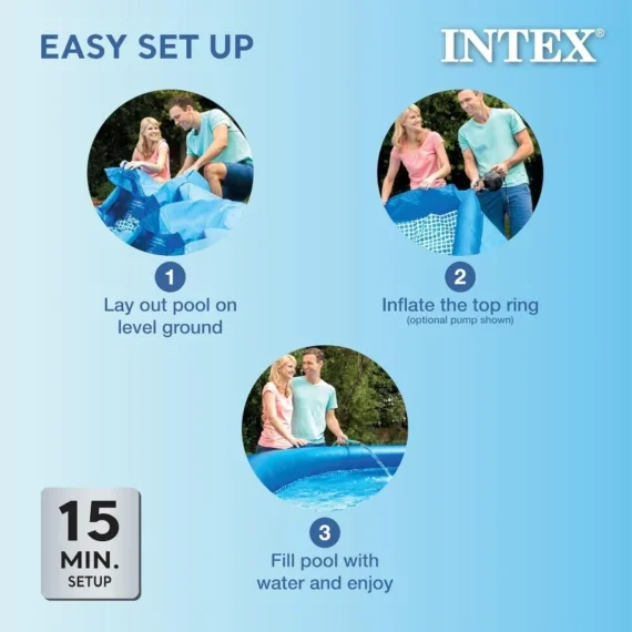 Intex Inflatable Pool Box Intex Easy Set 15ft x 48in Inflatable Pool Kit | PricZone