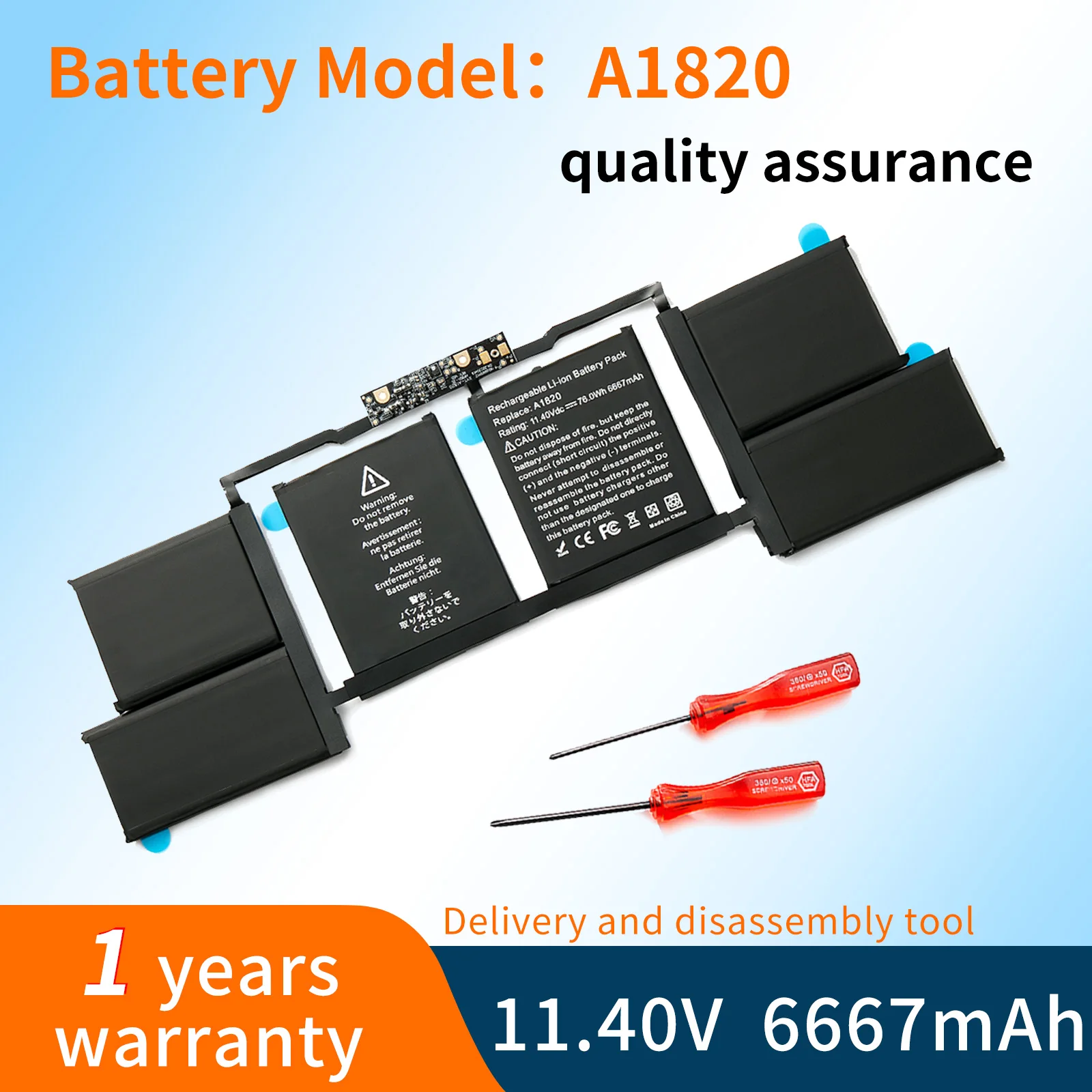 A1820 Battery for MacBook Pro 15 A1707 114V 1 A1820 Battery for MacBook Pro 15 A1707 11.4V 1
