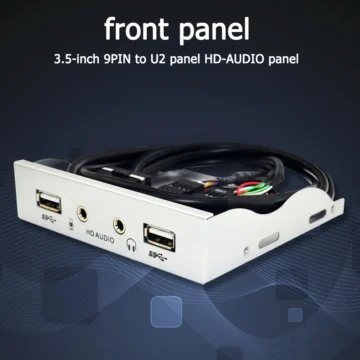 Durable 9 Pin to 4 Port USB Audio Front Panel Hub 2