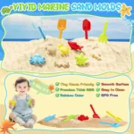 Turtle Sandbox with Lid and Sand Toy Set 3