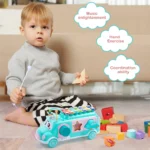 Musical Cartoon Baby Bus Piano Toy 4