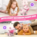 DogToys Remote Control Robots-Puppy Dog RC Toy with LED Voice Rologging & Changing Pet Touch Reaction Dancing Walking for Kids 3