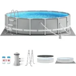 Prism Frame 14ft Premium Pool Set with Pump 1