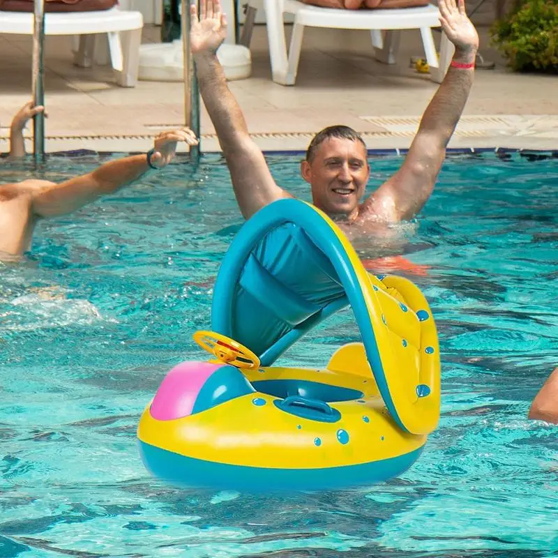 Baby Swim Float with Canopy and Steering Wheel 2 Baby Swim Float with Canopy and Steering Wheel 2