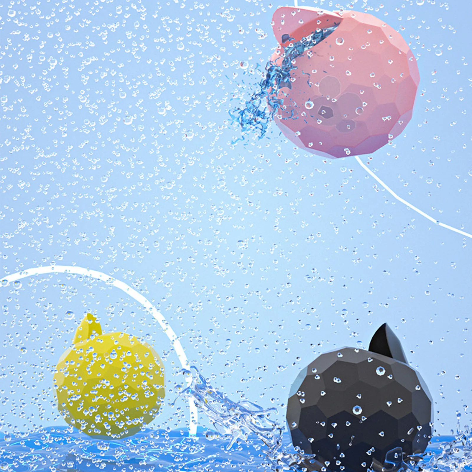 Reusable Silicone Water Balloons 236-Inch 5 Reusable Silicone Water Balloons 2.36-Inch 5